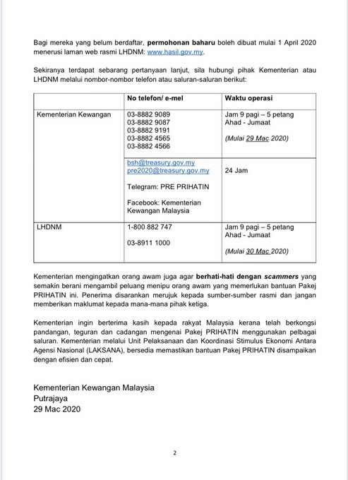 Nasional bantuan prihatin Semakan BPN