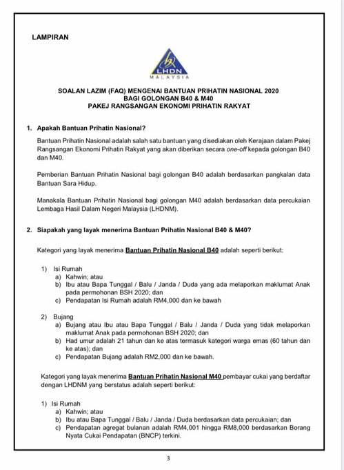 Bantuan prihatin nasional