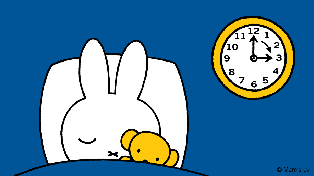It's time to wake up now, Miffy! #clocksforward
