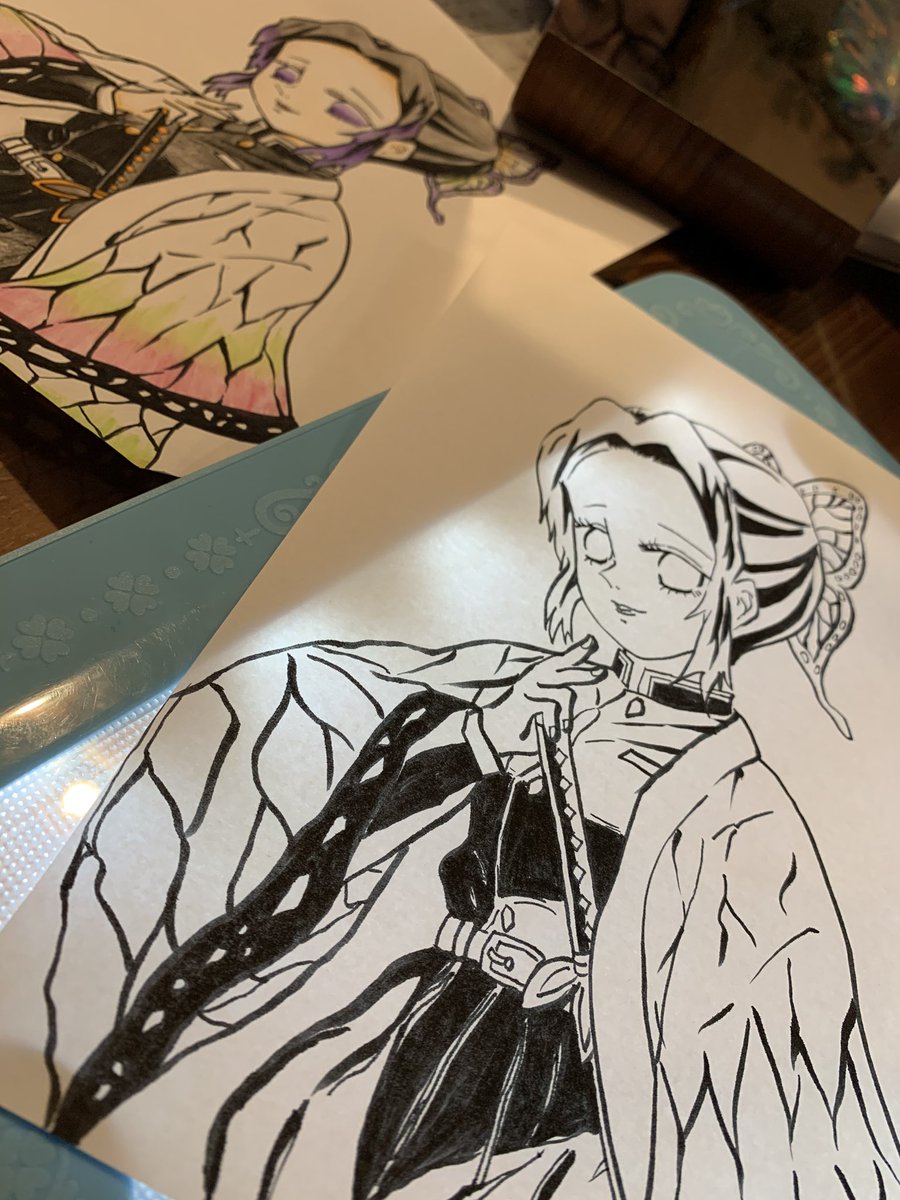 あつよ در توییتر むすめとお絵描き時間 約束のネバーランドのエマ 3枚目はしのぶ2枚目 約束のネバーランド エマ あつらく 鬼滅の刃 胡蝶しのぶ 鬼滅の刃イラスト
