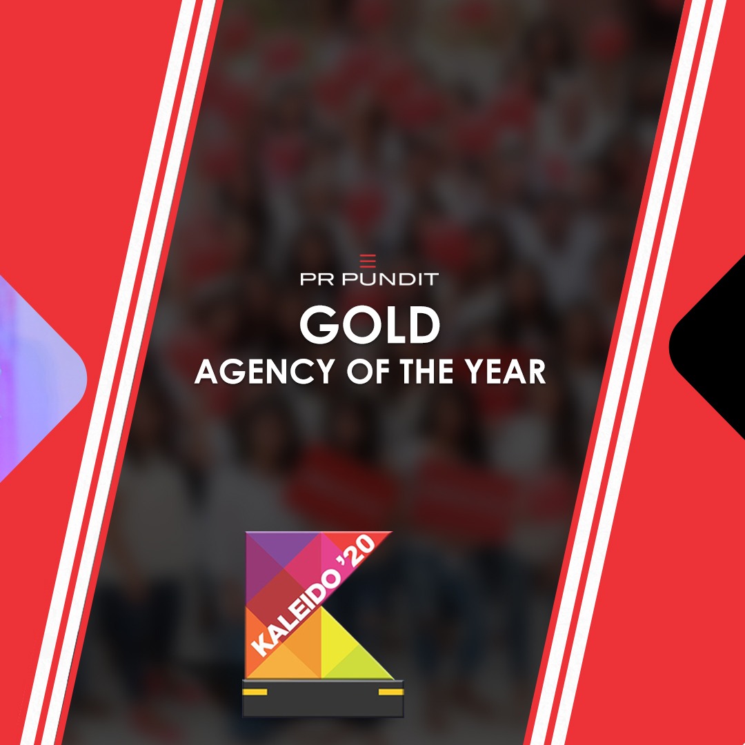 PRPundit_India's tweet photo. GOLD it is!
PR Pundit wins the award for the Best Agency of the Year (Mid-Sized) in the Special Awards Category by ET Brand Equity Kaleido Awards.
#PRPundit #BusyAsABee #NeverADullMoment #BuzzyBees #ignitingconversations #drivingappeal #buildingbrandfame #awards #KaleidoAwards. https://t.co/m23wx5VXnF