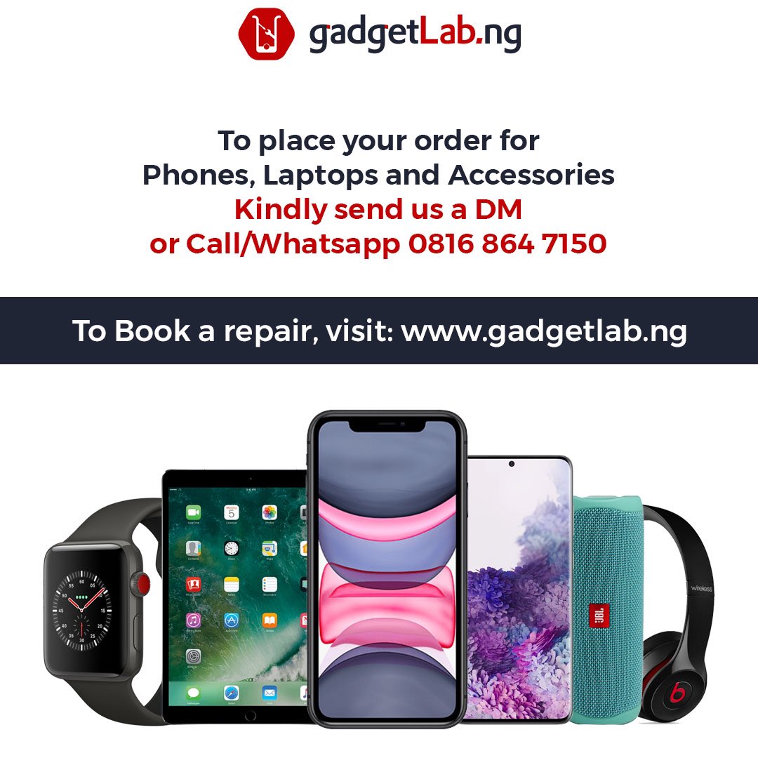gadgetlabng's tweet photo. #Gadgetlab will continue to do everything it can to provide you with the best gadget services even as we comply with the strict guidelines to prevent the spread of #COVID_19 ⠀
⠀
Customers are advised to make their orders through our social media platforms https://t.co/j5eWYu0bse