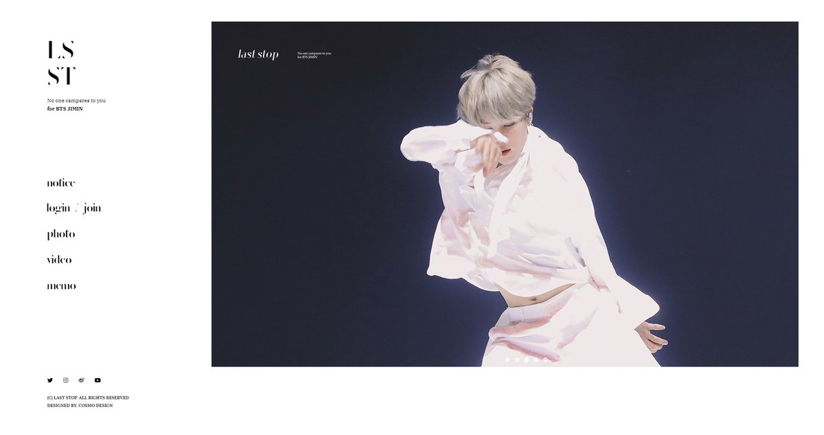 laststop_jimin's tweet photo. 안녕하세요, 라스트스탑입니다. 

지민이의 소중한 순간을 담기 위해 홈페이지를 개설했습니다.

🖥 https://t.co/MzisaRyal0

- 홈페이지는 회원가입 이후에 이용 가능합니다.
- 오늘부터 3일간 가입 가능합니다.
- 향후 트위터 미공개 사진이 추가로 업로드 될 예정입니다. 

많이 들려주세요 ☺️ https://t.co/yBshNw7z3W