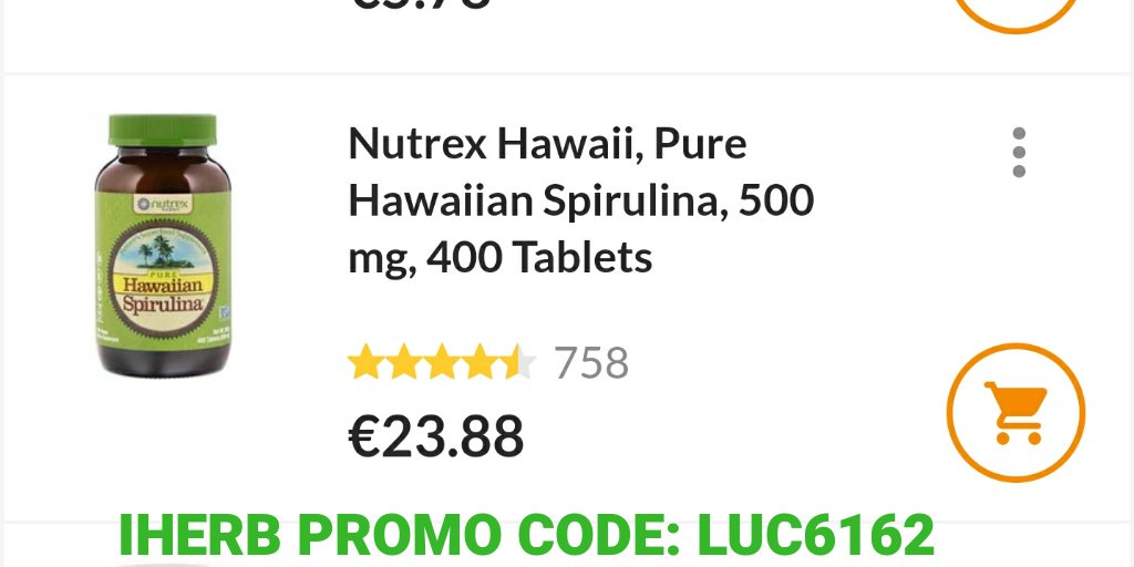 LukeBlack1981's tweet photo. 🌟#iHerbCode 🌟
 +5% OFF with #promocode ▶LUC6162◀
https://t.co/sNImJVxOdG
#spirulina #supplements #healthy #HealthyLife #HealthyLife #getfit #FIT体感 #sportnutrition #veganchoices #iHerbクーポンコード #iherb紹介コード #iherbプロモコード #iherbsale #螺旋藻 #سبيرولينا https://t.co/YzbiWgqH3s