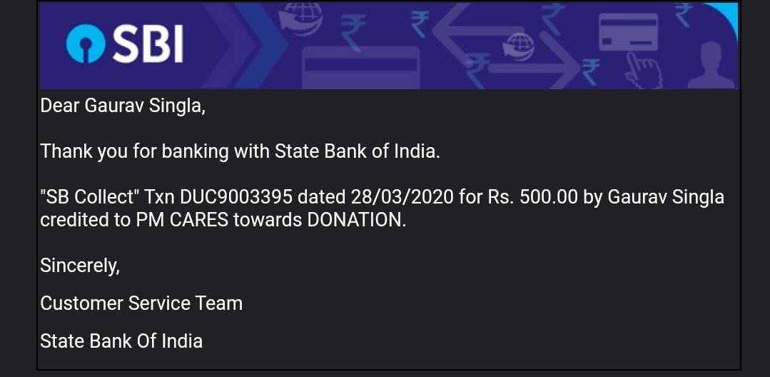 GauravSinglaaa's tweet photo. Please donate for PM's Care Fund to fight against #Coronavirus. Even a small amount counts. Small small amounts can lead to a big amount. 

#PMCARES #PMReliefFund https://t.co/u1Liz3DKIX