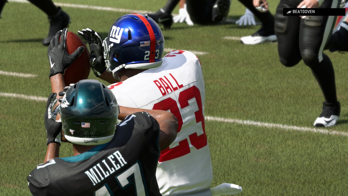 redzone_giants's tweet photo. Giants in their 3rd straight divisional game to open the season. The contest ended w/ the #1 pick of the RZ60 Draft coming away w/ his #1 pick, ending a potential Eagles’ comeback. Giants win 24-17! “This is a special moment for me I’ll never forget. My first.” - CB N. Ball #RZ60 https://t.co/jQunuRP5bd