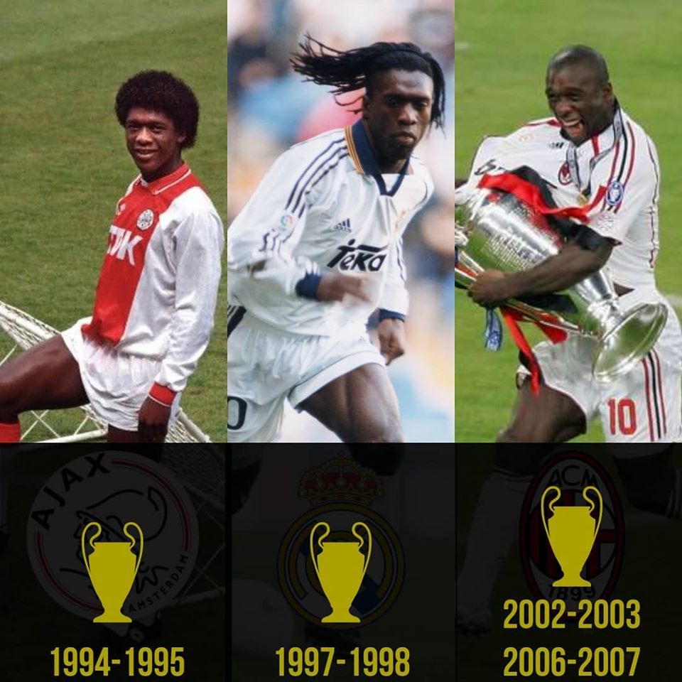 Football Memories on X: Happy Birthday Clarence Seedorf❗️ . The only player  in history to win the Champions League with three different clubs. Legend!  🏆🏆🏆 #footballmemories #seedorf #ajax #realmadrid #halamadrid #calcio  #seriea #