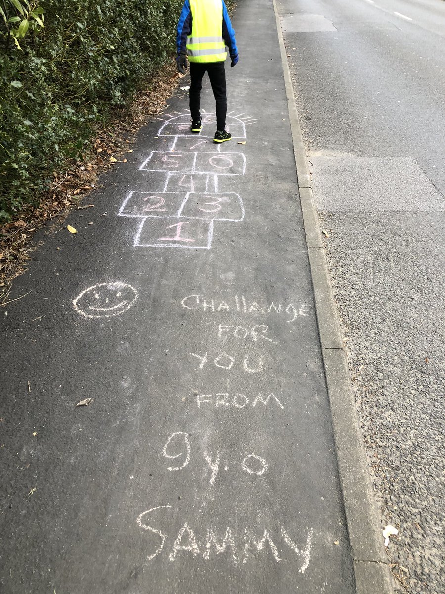 Bringing a little cheer with some #PavementChallenge during this #lockdownuk .. saw this in <a href="/wokingcouncil/">Woking Council</a> .. how many RT can we get.. share your challenge <a href="/WokingRT/">Woking RT</a>
