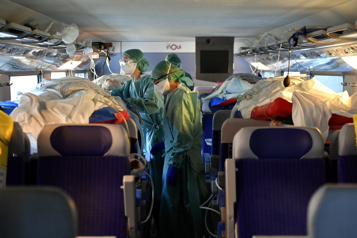 Laurent Hénart (@laurenthenart) on Twitter photo Le #TGV transportant des patients du <a href="/CHRU_de_Nancy/">CHRU de Nancy</a> et de #Metz est parti de #Nancy vers 11h. Respect et hommage à l'ensemble des personnels mobilisés pour ce tour de force logistique et médical.
<a href="/samudeparis/">SAMU de PARIS</a> <a href="/CHUBordeaux/">CHU de Bordeaux</a> <a href="/CHCoteBasque/">CH Côte Basque</a> #Pau <a href="/ch_libourne/">CH Libourne</a> <a href="/Protec54/">Protection Civile 54</a> <a href="/chr_metz_thion/">CHR Metz-Thionville</a> Le #TGV transportant des patients du <a href="/CHRU_de_Nancy/">CHRU de Nancy</a> et de #Metz est parti de #Nancy vers 11h. Respect et hommage à l'ensemble des personnels mobilisés pour ce tour de force logistique et médical.
<a href="/samudeparis/">SAMU de PARIS</a> <a href="/CHUBordeaux/">CHU de Bordeaux</a> <a href="/CHCoteBasque/">CH Côte Basque</a> #Pau <a href="/ch_libourne/">CH Libourne</a> <a href="/Protec54/">Protection Civile 54</a> <a href="/chr_metz_thion/">CHR Metz-Thionville</a>
