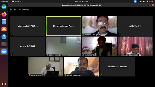 FORGE_FORCE's tweet photo. And our jury for #studenttrack of #FightCoronaIdeathon interacting with the finalist @Tavpritesh @dorait @kousikraj #DrShankarVenugopal #DrSanthosh_Babu_IAS
#FightCoronaHackathon #10kIdeasBefore10kCoronaCases #IndiaFightsCorona https://t.co/lRQukmVusw