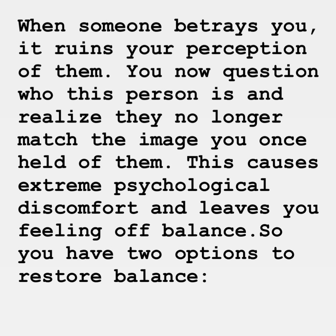 A thread about betrayal I posted on IG: