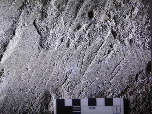 Bearded face found inscribed on the tower wall at Repton church during survey work on the Derbyshire &amp; Nottinghamshire Medieval Graffiti Surveys - i'm claiming its King Olaf after seeing <a href="/CatJarman/">Prof Cat Jarman FSA💀</a> &amp; <a href="/howardmrw/">Aʀᴄʜᴀᴇᴏ𝖉𝖊𝖆𝖙𝖍</a> on Britain's Viking Graveyard last night! 😂