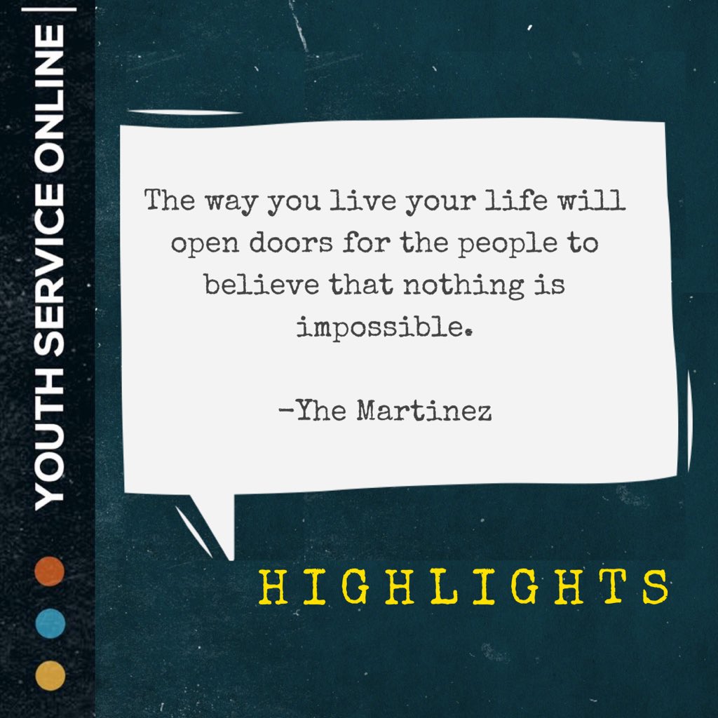 encampusmakati's tweet photo. โGodโs miracle is limitless and His miracle is unstoppableโ.
These are our highlights from our YOUTH SERVICE ONLINE! Thank you for joining us!
See you guys next week on FB:
Every Nation Campus Makati
SAT, 4PM โโ ONLINE ๐ฒ๐ป
#ChristIs
#ENCMakati
#CommunityNotCancelled https://t.co/EvK4qg7ww8