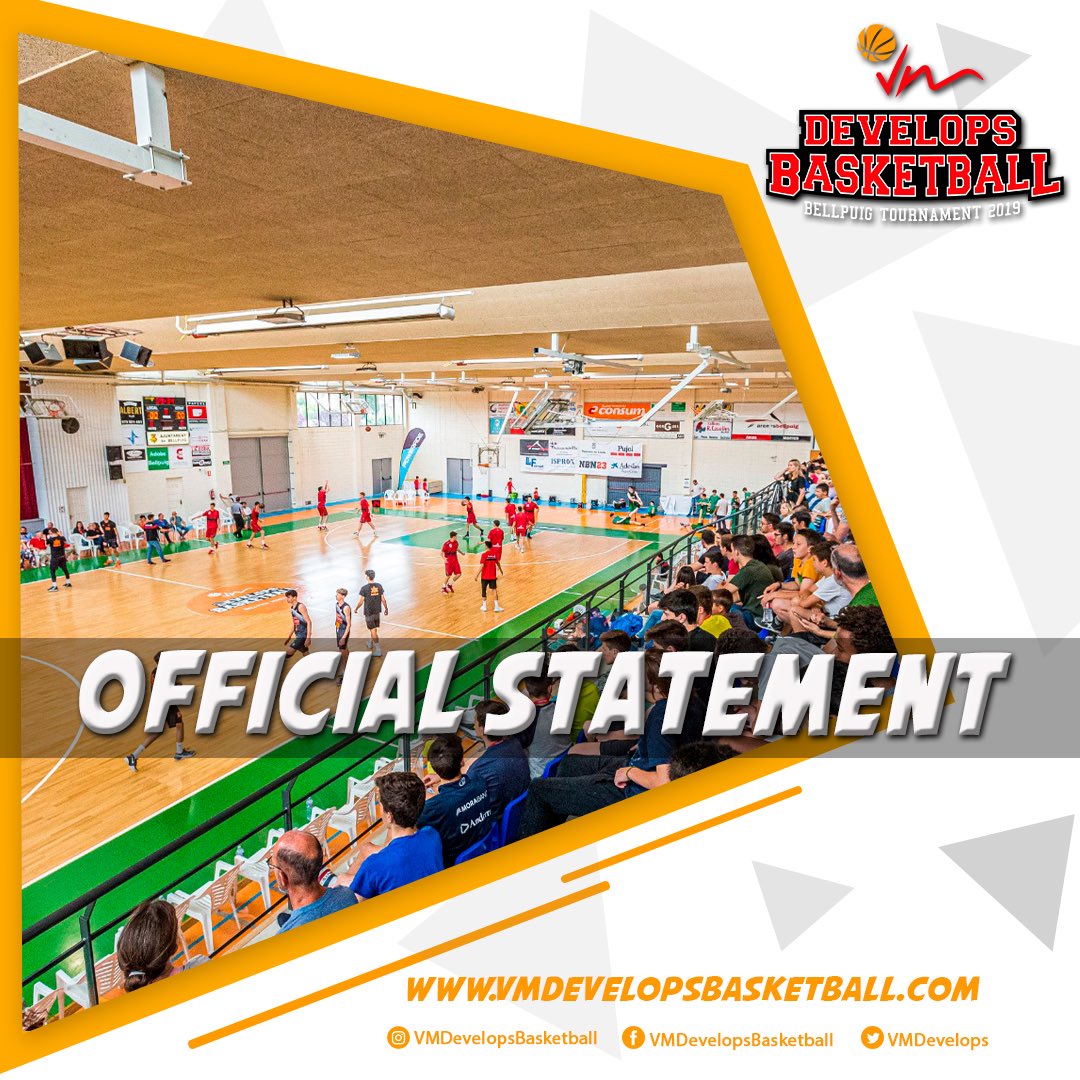 VMDevelops's tweet photo. ❗️ VM Develops Basketball - Bellpuig Tournament 2020 Official statement❗️ https://t.co/WIDOqxpZ4c