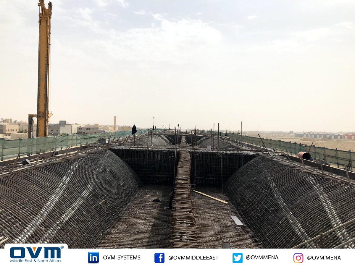 OVMmena's tweet image. {Update} Completion of Post-tensioning works for “Hair Ghanimiya Interchange” Project in Riyadh city in Saudi Arabia, Project which consist of Two bridges constructed using PT Box Girder Sections.

-Execution of PT: Kabbani Post Tensioning (KPT-OVM).

#OVM_Featured_Projects