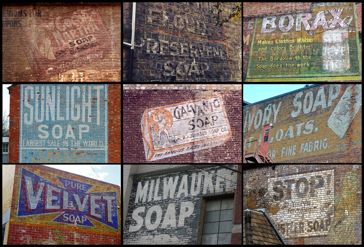 MHD / Graphic Design (@mhd_studio) on Twitter photo #FontSunday Soapy themed Ghost Signs.🧼
<a href="/DesignMuseum/">the Design Museum</a> #Design #Type #GraphicDesign #Soap #GhostSigns #History #FontSunday Soapy themed Ghost Signs.🧼
<a href="/DesignMuseum/">the Design Museum</a> #Design #Type #GraphicDesign #Soap #GhostSigns #History
