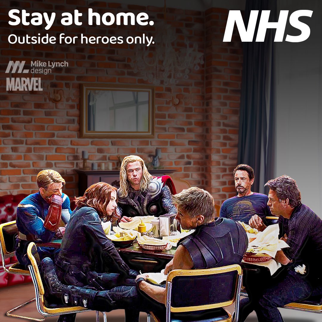 mikelynchdesign's tweet image. Here’s one I was going to submit to @OneMinuteBriefs for @LoveYourNHS but it definitely took longer than a minute and is a little off brief but maybe worth a retweet anyway?! @Marvel @MarvelUK @disneyplus @chrishemsworth @RobertDowneyJr @MarkRuffalo @ChrisEvans @NHSuk