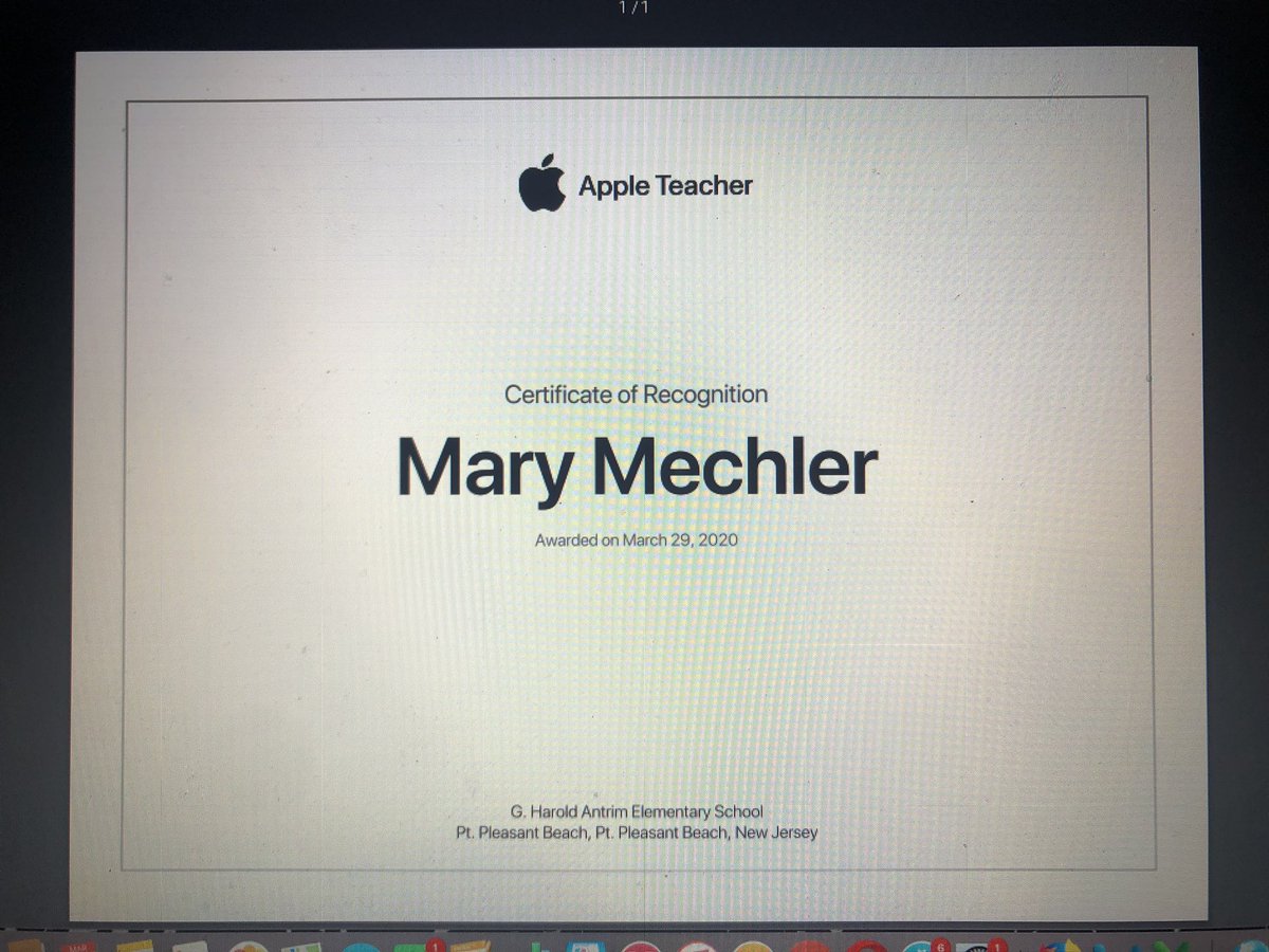 Go Me...Apple Teacher Certified🍎👩🏼‍💻 <a href="/AntrimSchool/">Tara Weber</a> <a href="/ptbeachsuper/">Will Smith</a> <a href="/StecchiniM/">Michelle M. Stecchini</a> #WeRBeach #distancelearning #gettingtechsavy #appleteacher