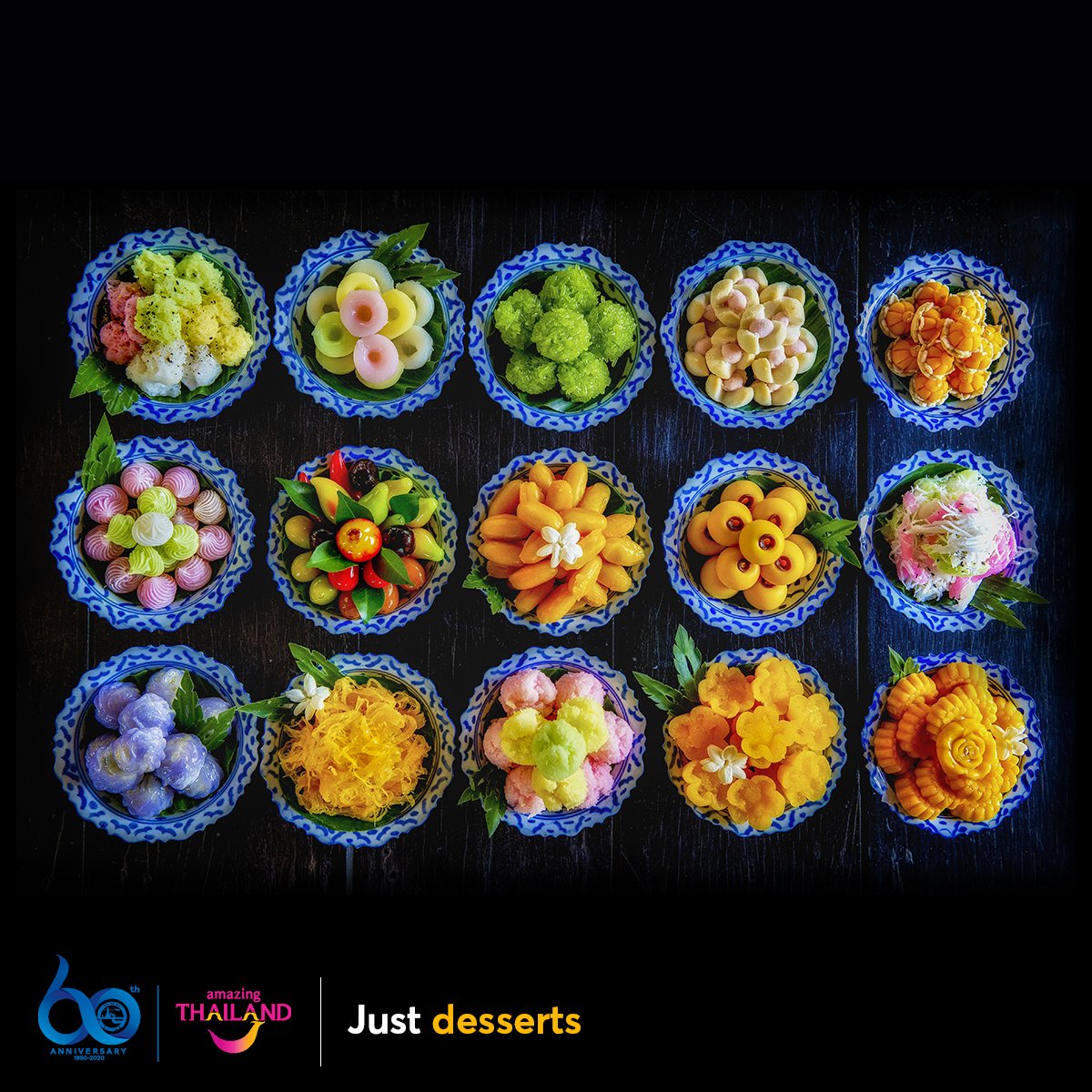 tat_india's tweet photo. 'Discover Thainess' was a 2015 campaign by the Tourism Authority of Thailand. It was a holistic promotion of Thailand, it's culture & way of life. Among the items it promoted were the rich assortment of scintillating & delicious Thai desserts, each more vibrant than the last. https://t.co/qM7TWKT918