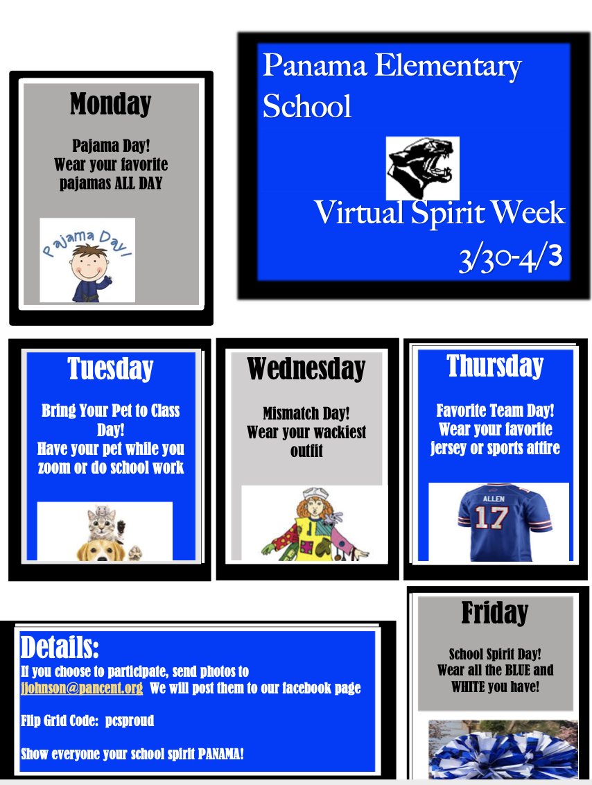 Join in on our virtual spirit week this week!