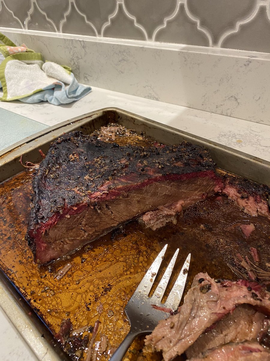 Taking advantage of our “stay at home”, probably the best brisket yet!