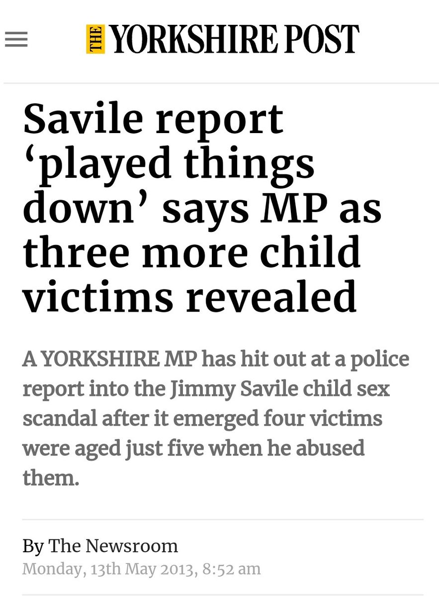 In 2013, Fabian Hamilton MP, a primary signatory of an EDM praising the life and times of Archpaedophile Savile and cheerleader for Burns-Williamson as PCC, revealed that Savile may have abused under-5s. https://www.yorkshirepost.co.uk/news/savile-report-played-things-down-says-mp-three-more-child-victims-revealed-1865006  https://edm.parliament.uk/early-day-motion/43425/sir-jimmy-savile-obe http://www.leedsne.co.uk/police_elections