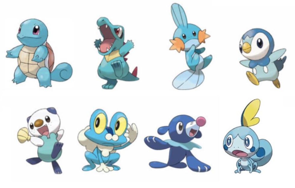 pokemon all water types