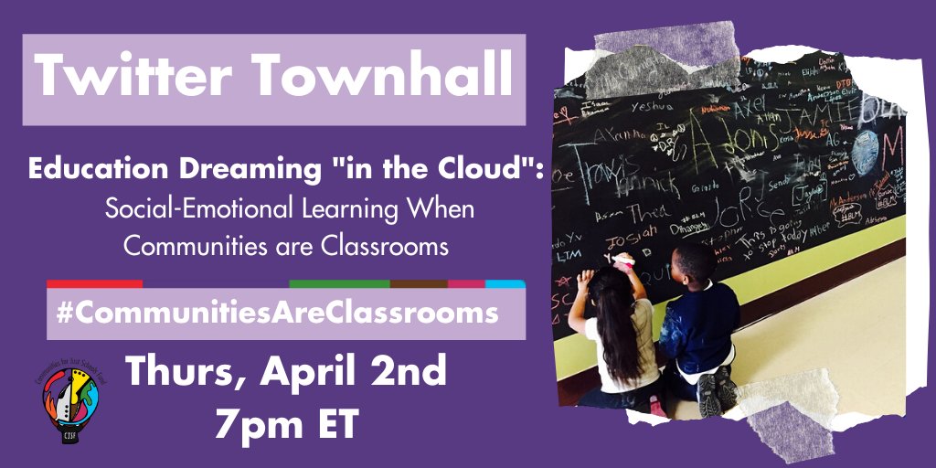 StacyJones102's tweet photo. Join @JustSchools, our community partners &amp; educator allies as we come together to navigate COVID-19's impact on education justice and the opportunities it has created to think differently and together about social-emotional learning and school. #CommunitiesAreClassrooms. https://t.co/R6BHMlzJGe
