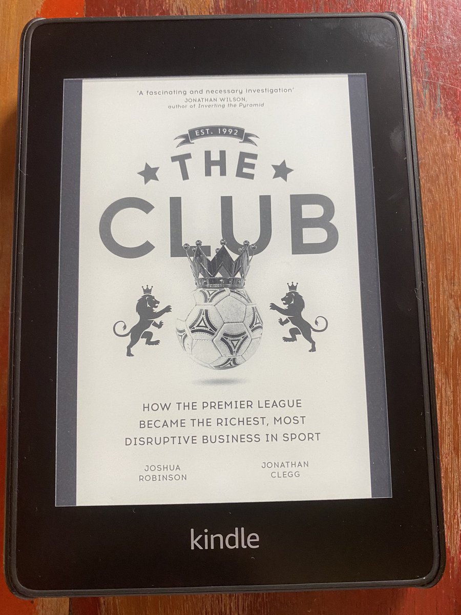 Algumas dicas futeboleiras do meu Kindle p quem quiser fazer um dia Corona off em cada. Começo como The Club, a história da Premier League, mais na pegada business, conta como a estabilidade de Wenger serviu de garantia bancária.