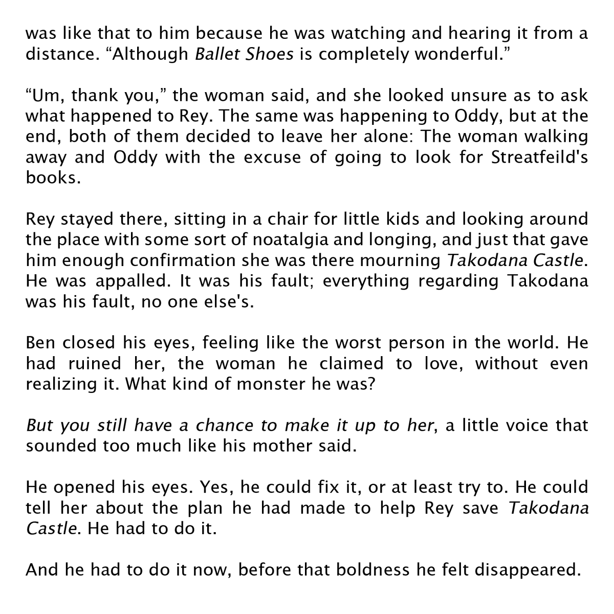  𝟭𝟭𝟲.ben watches rey in his bookstore for the first time since it opened and he feels guilty as fuck.