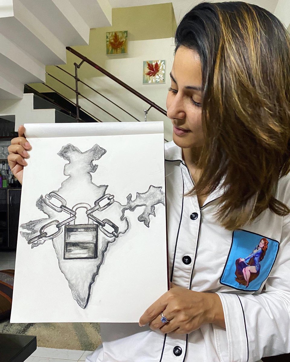 My next sketch inspired by da current situation of r beloved country.This picture wl communicate more thn a thousand words n stories rather. #IndiaUnderLockDown #21DayLockDown #StayIndoors #Meditation #SketchingTime 
Listen to da honourable Prime Minister <a href="/narendramodi/">Narendra Modi</a> Stay Home