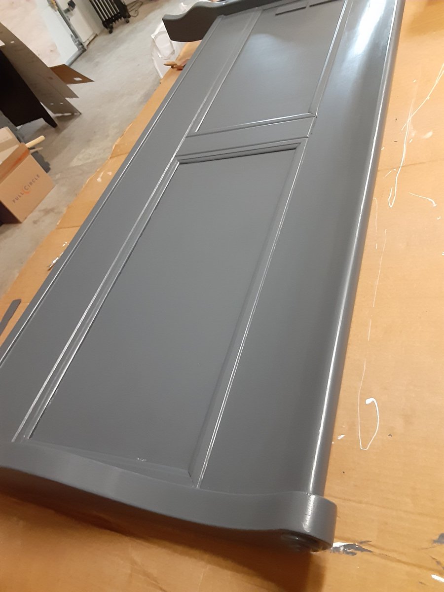 Footboard is painted