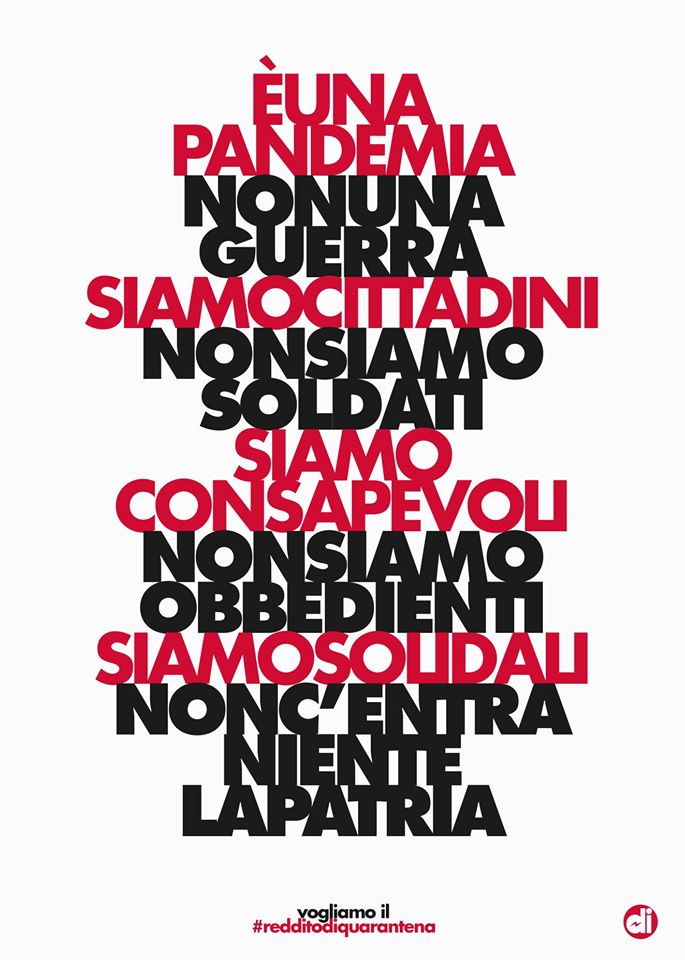DinamoPress's tweet photo. ATTENZIONE
Non sbagliare nemico. Sostieni chi ti sta accanto. Pretendi il #RedditoDiQuarantnea
https://t.co/Oad44Poalg
#Covid_19
#Iostoacasa
#RedditoDiEmergenza https://t.co/I2ssosgUml