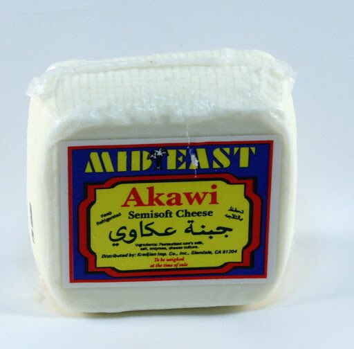 Palestinians have 2 special cheese types. Akkawi cheese جبنة عكاوي originates from the city of Acre/Akka, and Nabulsi chesse جبنة نابلسية from the city of Nablus.