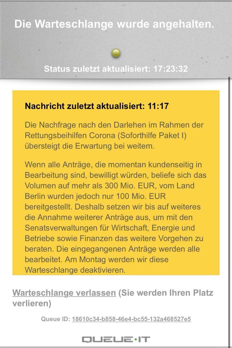 hechteckig's tweet photo. Lange war Verwendung der Soforthilfen für Freiberufler unklar - jetzt ist das Volumen ausgereizt. Wars das jetzt? First come, first serve? Ich hoffe nicht!  @RamonaPop @PR_ibb https://t.co/sfTN8f8i0j