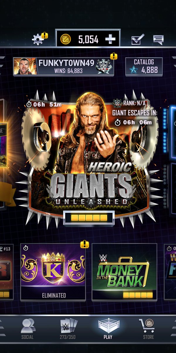 FUNKYT0WN49's tweet photo. Ok seriously...this is a serious issue now... 6 hours until a new giant with just 7 hours left? The event had been PERFECT up until this ... #wwesupercard https://t.co/urA4YUUBB3