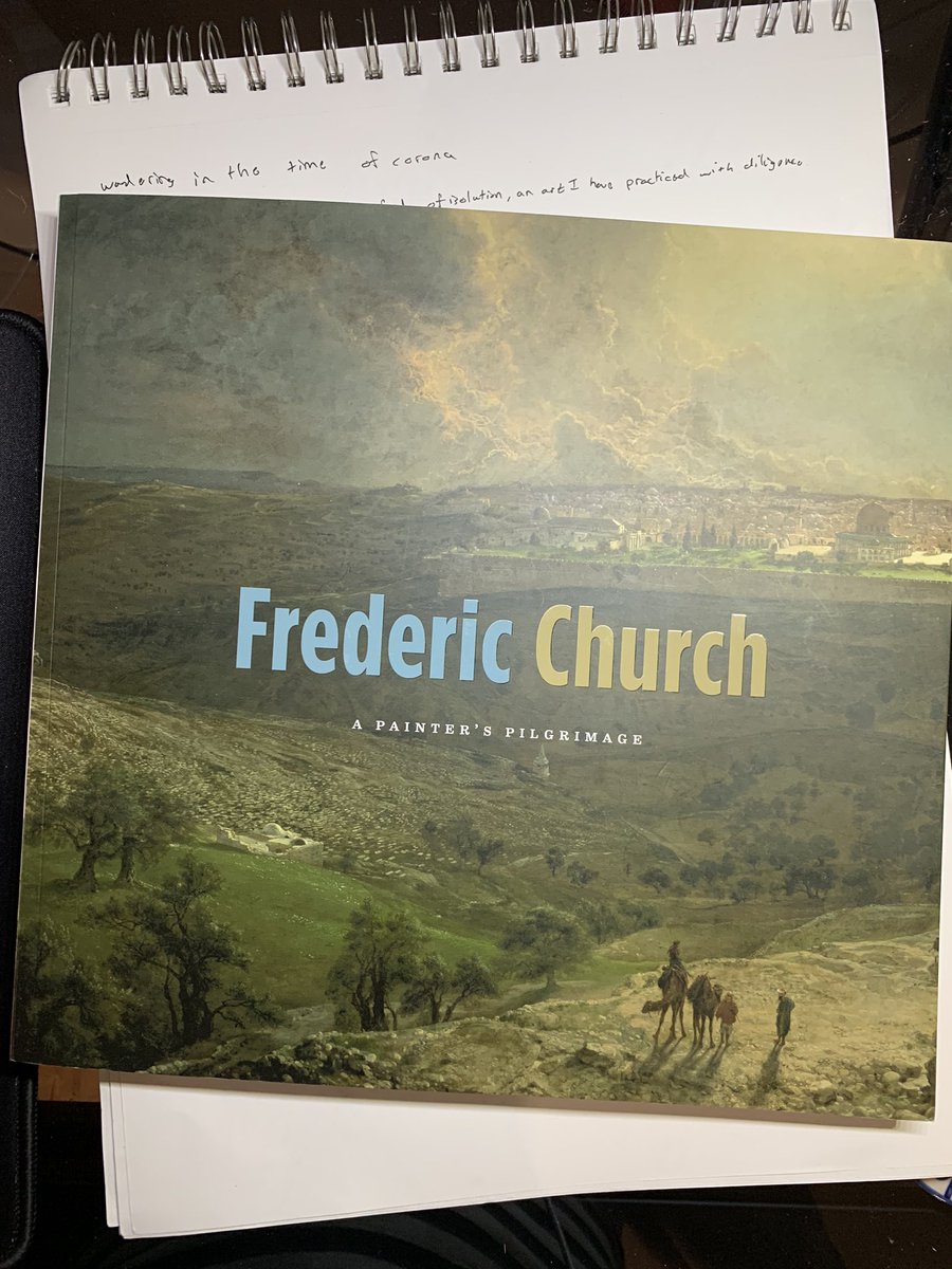the book, Frederic Church: A Painter’s Pilgrimage, chronicles his life and his long painting journeys through South America and the Near East. It has many very beautiful and vivid copies of his paintings.  #wanderinginthetimeofcorona