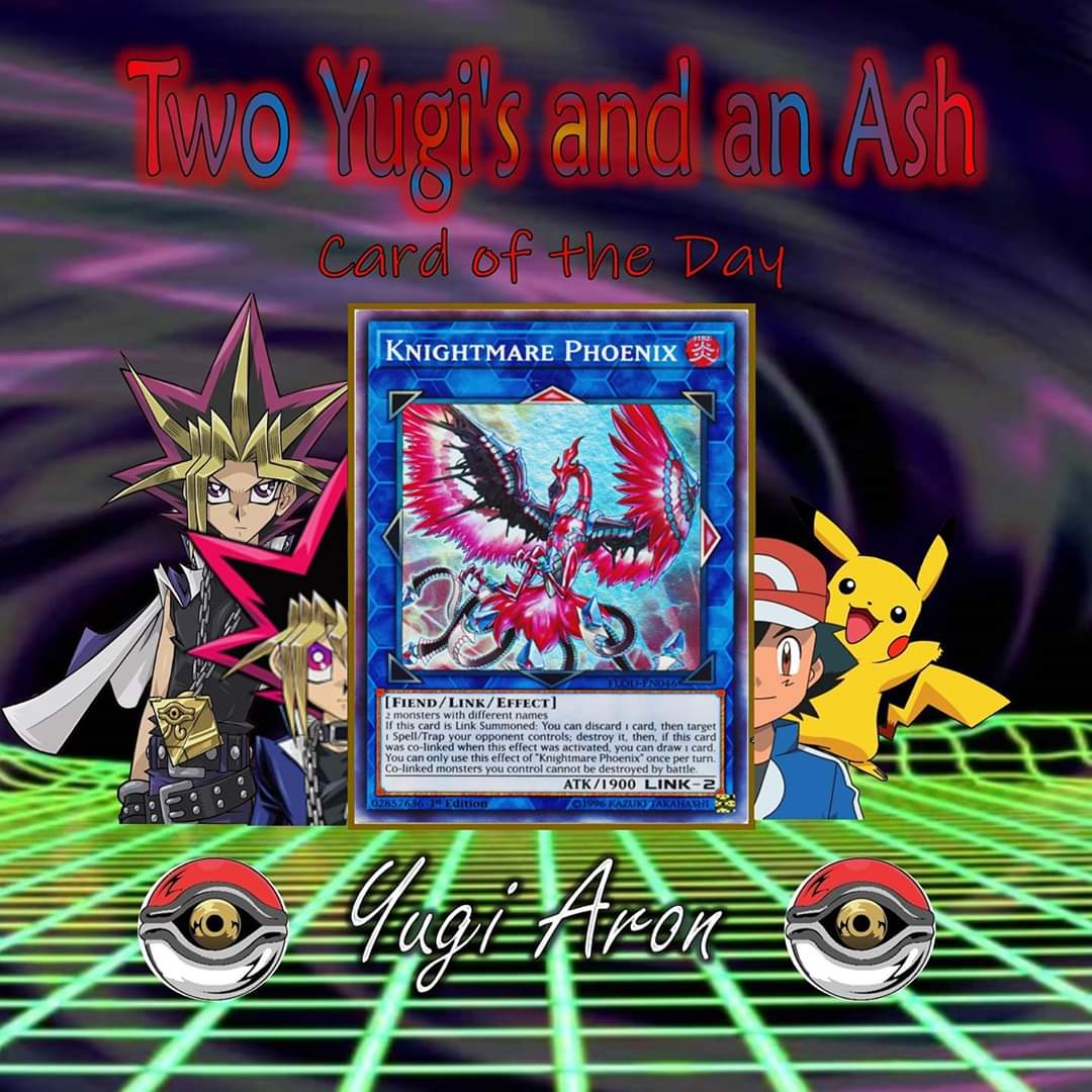 TwoYugis's tweet photo. Hi y'all. My Card of the Day today is a useful little Link Monster that I hope doesn't get lost when the Rules Update starts. Please enjoy KNIGHTMARE PHOENIX! #cardoftheday #yugioh #knightmarephoenix https://t.co/7MhFRJYbjq