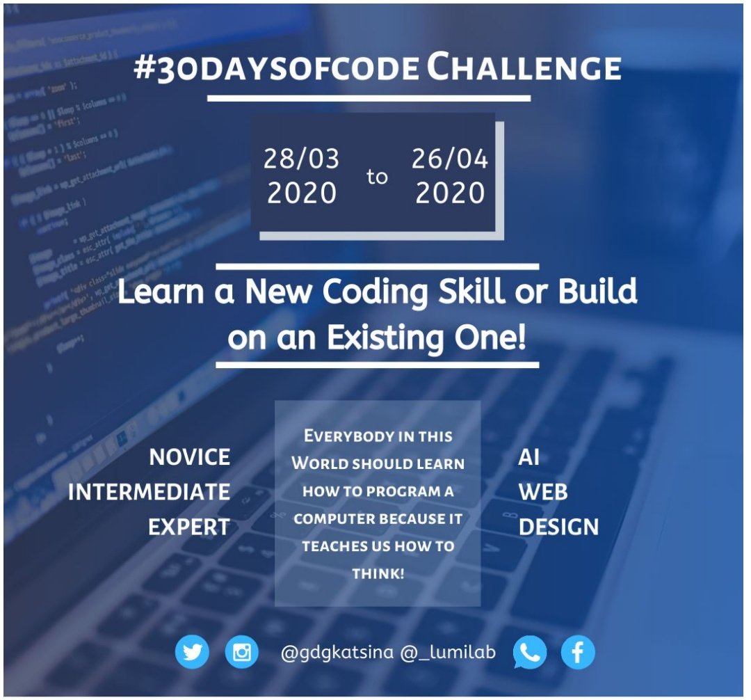 zaarab001's tweet photo. Hello World,
AM Memunat Manzuma , am participating in the
#30daysofcode Challenge Katsina.
I don't know what i will be designing yet, my track is UI/UX Design
@gdgkatsina @_lumilab
#30daysofcode #code20kt #lumilab #gdgkatsina
#ktdevcomm #codecovid https://t.co/4S5rwcke9p