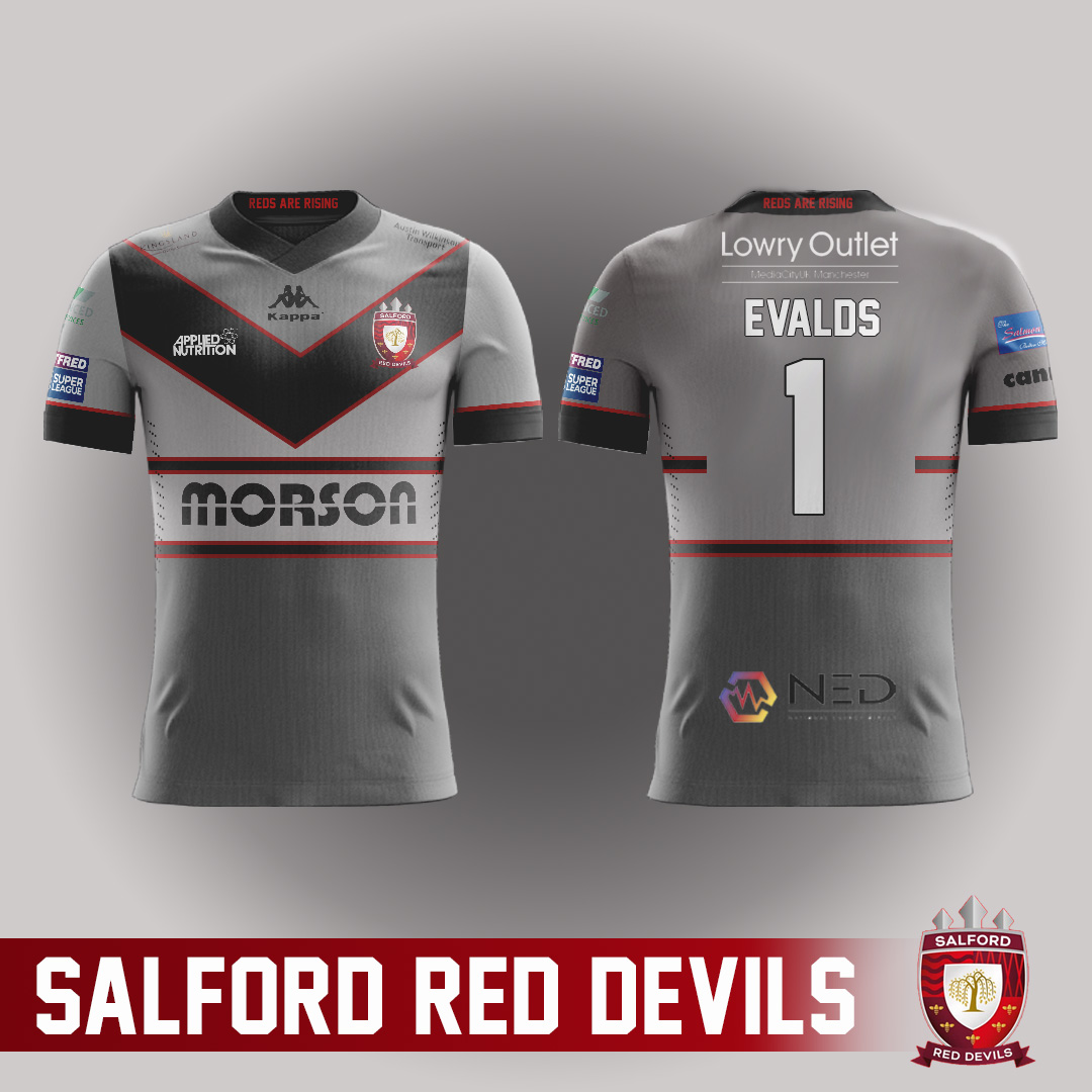 Salford Red Devils / Red Star Belgrade RL Partnership Replica