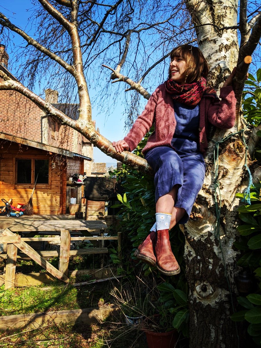 Yesterday I just needed to climb a tree and sit for a while #gardenfun #StayAtHomeAndStaySafe.