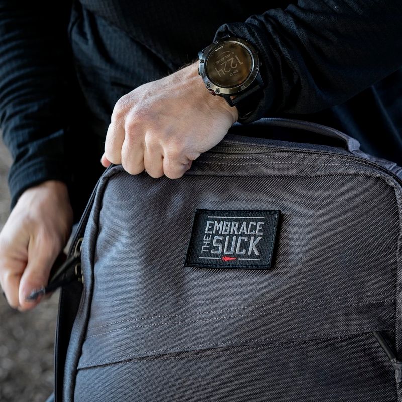 While this is not an ideal situation, sometimes you just have to #EmbracetheSuck and be the best human you can be with the hand you have been dealt. It will get better and we need to remember that and band together as a community. | #GORUCK #RuckUp #DFQ
