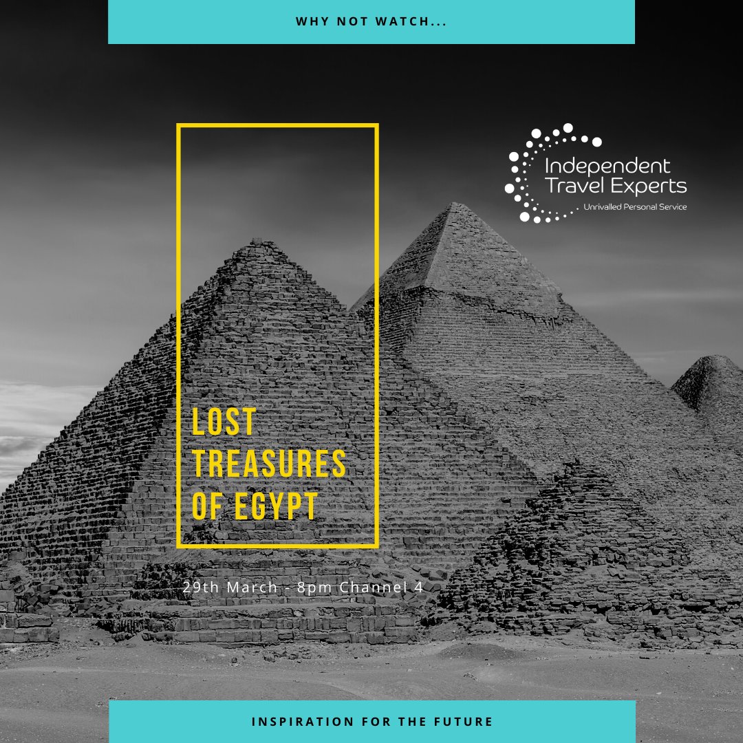 Tonight at 8pm we will be watching Lost Treasures of Egypt over on Channel 4! 🇪🇬 

What's your favourite memory from your travels to Egypt? 🇪🇬

Comment below, we would love to hear them! 😀