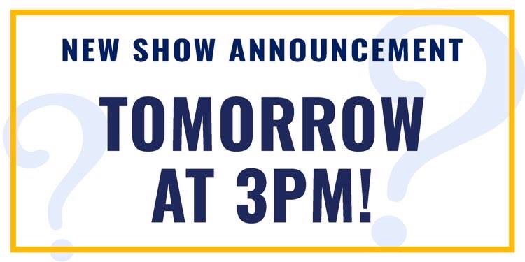 NEW SHOW Announcement ✨Tomorrow at 3PM!

#October2020 #CVHSSchoolShow #teamCVHS ⁦<a href="/ClydeValleyHS/">Clyde Valley High School</a>⁩