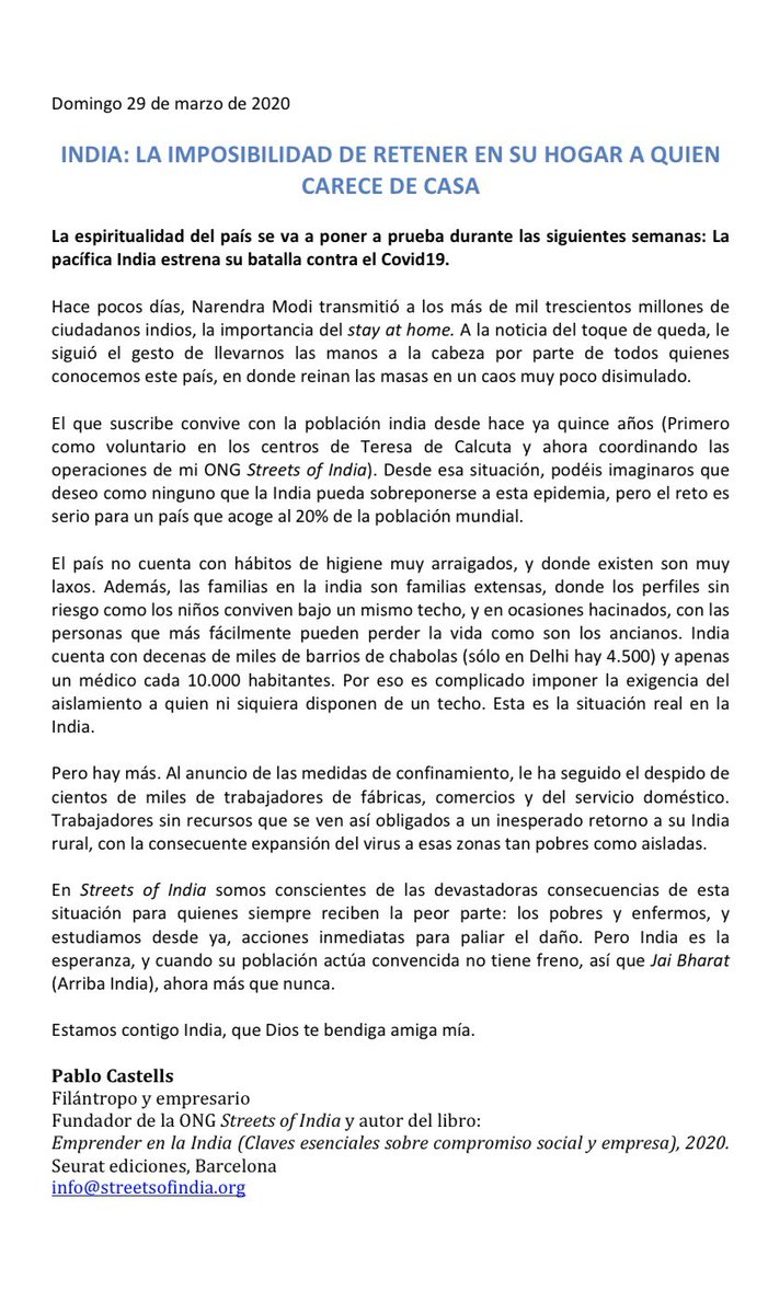 Streets of India ONG tweet media