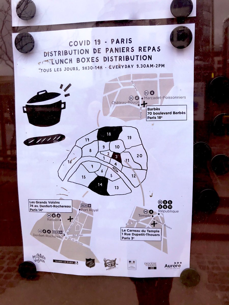 ArielWeilT's tweet photo. Oui « il y a une chaîne de solidarité extraordinaire ». Soulagement par exemple ce matin de voir rouvrir la soupe @SaintEustache qui sera désormais servie chaque jour de 12 à 14h, avec les participations du @dioceseparis de la ville de @Paris, @AssoAurore &amp; des nombreux bénévoles https://t.co/j99qtMLhQ9