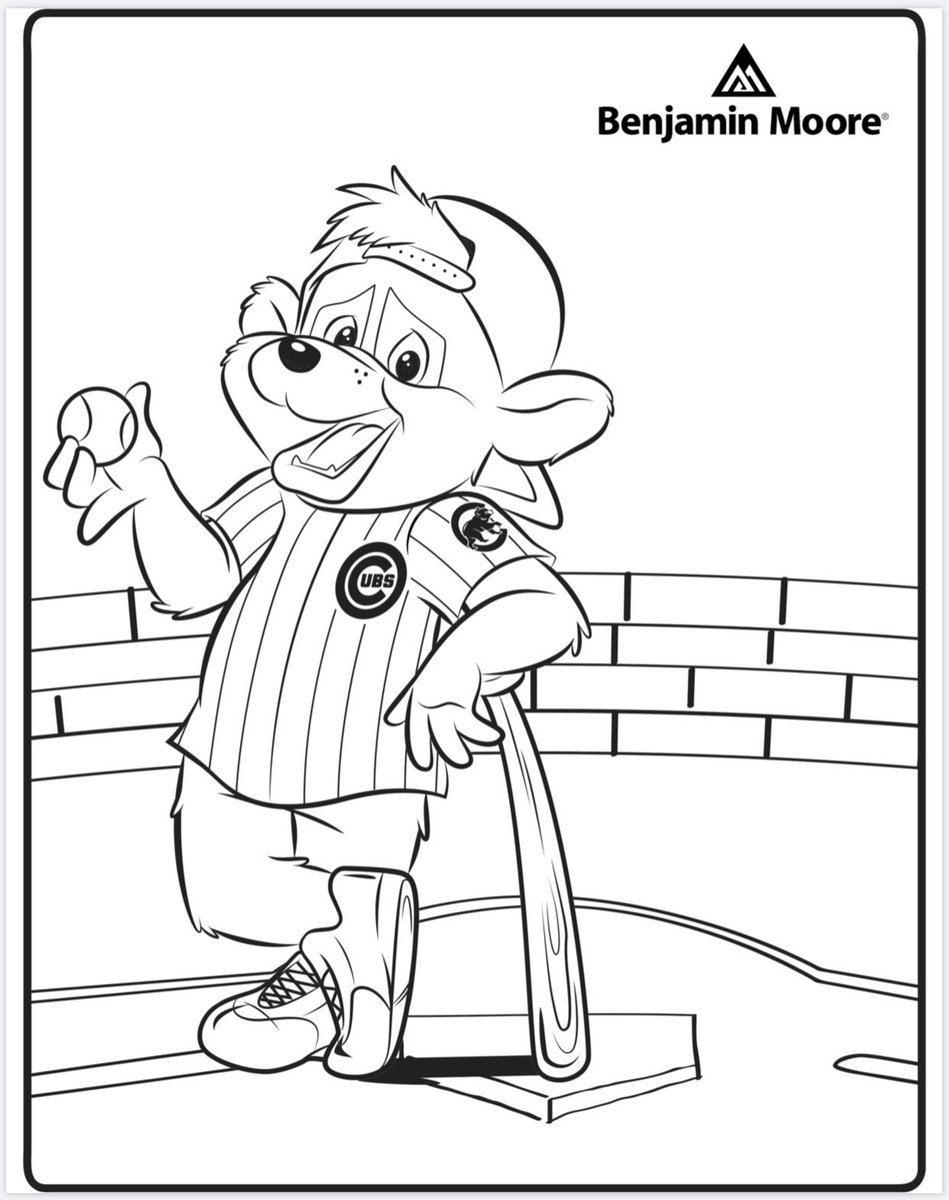 Chicago Cubs Baseball Coloring Pages