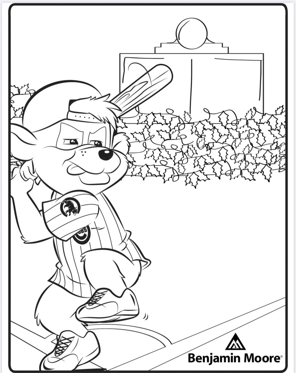 Chicago Cubs Baseball Coloring Pages