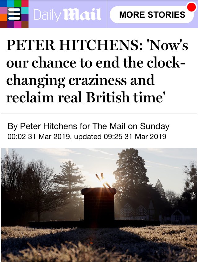 Hitchens update 1/3: At the time of year, PH traditionally uses his column & blog to tell us again how triggered he is by the politically correct madness that is British Summer Time; we just have to indulge his harmless rage. 2020, and his contrarianism matters a little more: