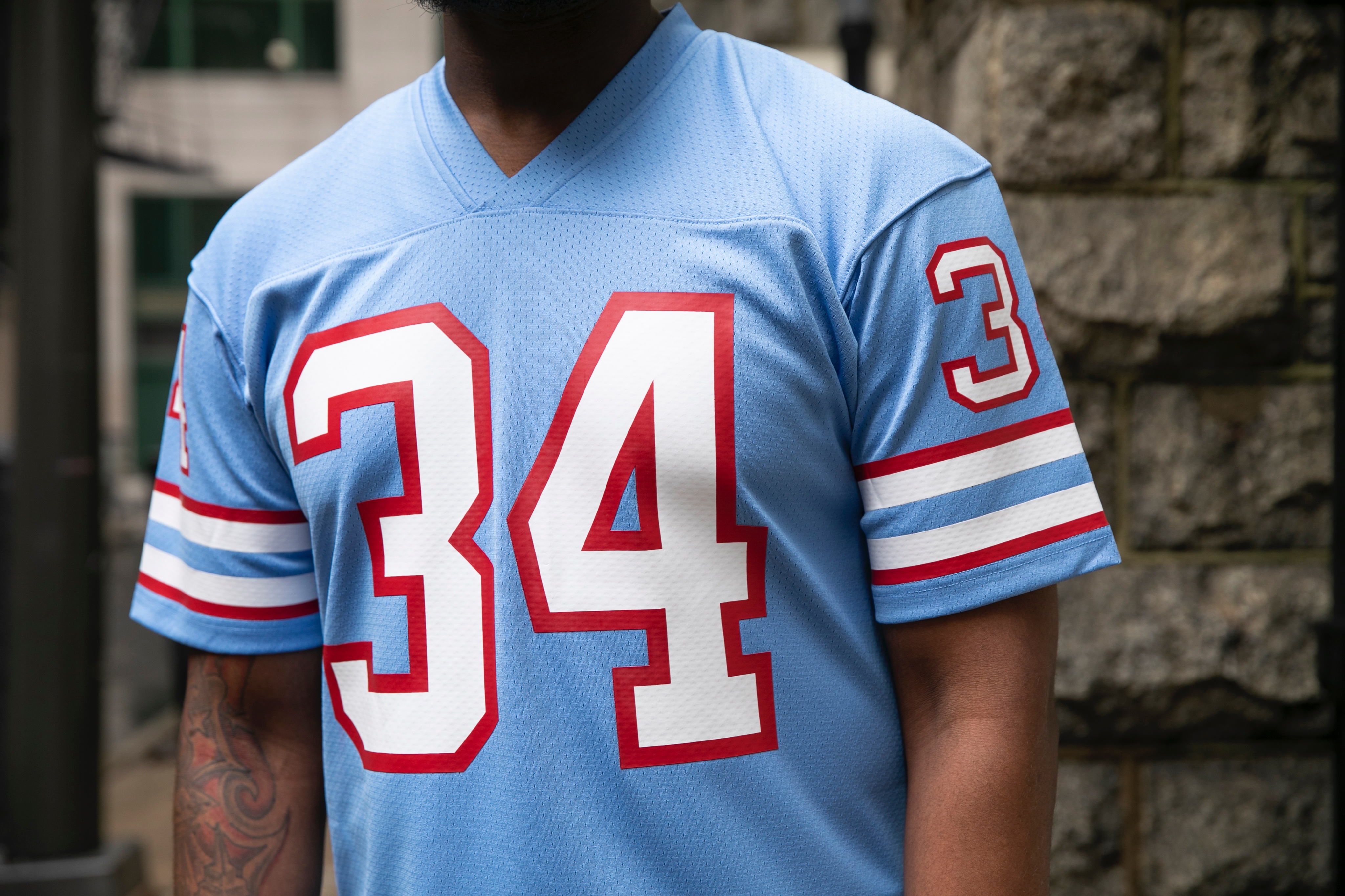 Legacy Jersey Houston Oilers 1980 Earl Campbell - Shop Mitchell